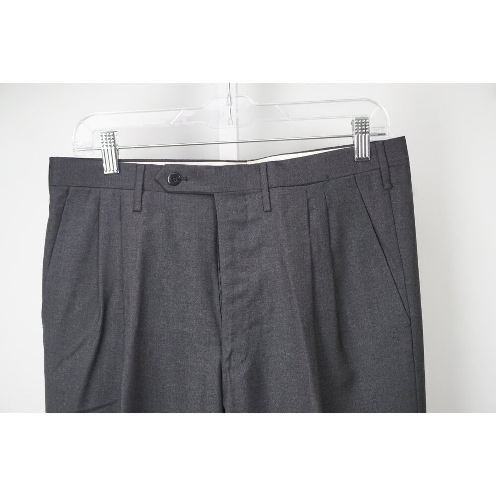 Rota Solid Medium Gray 100% Wool Mens Dress Pants Sz 48 BRAND NEW